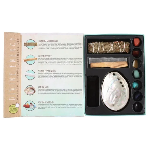 New Divine Energy Smudge and Stone Wellness Kit - Picture 3 of 5
